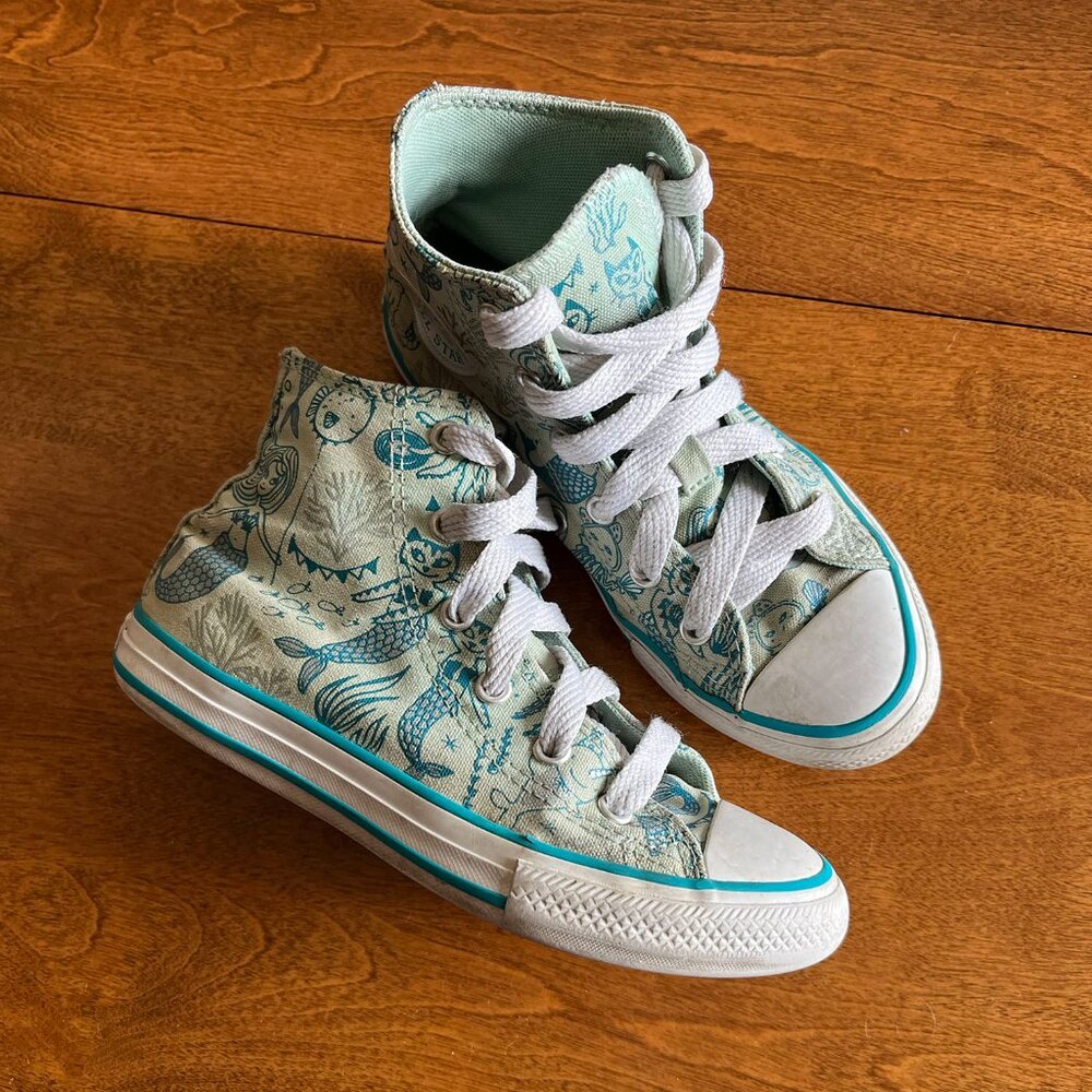 Converse aqua mermaid sneakers 1